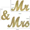Amazon MR & MRS adornos de letras de madera en inglés decoración del hogar tridimensional accesorios de boda europeos pancarta decoraciones de mesa