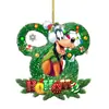 Transfronterizo Nuevo 0 Árbol de Navidad Colgante Acrílico Plano Mickey Mouse Adornos de Navidad Decoración Navideña