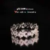 Anillo de Diamante Mariposa Flor Niche Versa Jewelry Nuevo para Mujer Cobre Blanco Chapado en Oro Blanco Anillo de Zirconia Anillo de Fila Completa de Diamantes