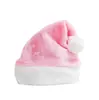 Chapéus de Natal Transfronteiriços, Chapéus de Natal Curtos de Pelúcia, Chapéus de Adulto, Vermelho, Verde, Rosa, Azul, Preto, Roxo, Logo