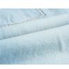 Camisa de ganga de manga curta para homem, verão, venda direta de fábrica, tendência, corte slim, versão coreana com buracos, manga meia-manga, primeira geração de cabelo
