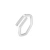 Anillo Simple Elegante Popular Estilo Coreano Lujo Accesible Nicho Abertura Asimétrica Estilo Frío Moda Versátil Personalizado