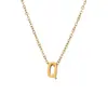 Collar Transfronterizo Europeo y Americano de Acero de Titanio para Mujer con Colgantes de 26 Letras Inglesas, No se Desvanece, Cadena de Clavícula de Alta Gama, Joyería de Yiwu