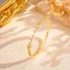 Pulsera Delgada de Círculo Completo con Circonia de Diamante Completa, Estilo Coreano, Suave y Cálida, Diseño de Nicho, Realza el Cutis, Versátil para el Trabajo, Elegante Pulsera Abierta