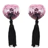 Accesorios sexys al por mayor pegatinas de pecho de borlas de amor pegatinas sexys para el pecho