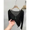 Cardigã de Tricô Xale Feminino com Saia de Suspensório, Colete de Seda Gelada de Verão, Blusa de Proteção Solar, Top Jaqueta Fina