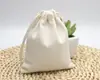 Bolsa de Algodão com Cordão, Pequena Bolsa de Pano, Bolsa de Lona com Cordão para Embalagem de Arroz, Bolsa para Joias e Acessórios, Pode Ser Impressa com Logo