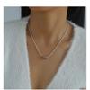 Collar de Diseño Nicho Japonés y Coreano Piedra Natural Color Contraste Sentido Avanzado Simple Estilo Coreano Cadena Clavícula Grano de Arroz Pequeño Temperamento Simple