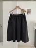 KEKEZOON 2026 Otoño Nueva Falda Elástica de Cintura Alta Estilo Coreano para Mujer Falda de Línea A Falda de Lana de Longitud Media Moderna 9305