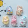 Resina transparente gatinho pinguim coelhinho DIY feito à mão acessórios caseiros atacado fivela sapato de furo patch copo gelo através