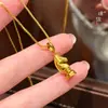 Collar Colgante de Cabeza de Caballo de Ajedrez Chapado en Oro para Mujer, Año del Caballo, Cadena para Clavícula Estilo Chino, Regalo para Novia