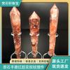 Venta al por mayor de fábrica Artesanías transfronterizas de cristal natural, Artículos de decoración para el hogar, Regalos esenciales para promociones, Varita de ágata roja de piedra en bruto