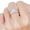 Anillo de Moda Trendy de Celebridad de Internet Versión Ancha para Hombres Anillo Dominante Anillo de Corazón Eterno Más Vendido Anillo Brillante