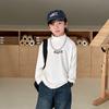 Roupa Infantil Meninos Camiseta Básica com Forro de Fleece 2025 Inverno Nova Blusa Grossa para Crianças Outono e Inverno Manga Longa Roupas da Moda
