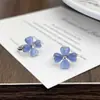 Aretes Nuevos Populares Estilo Coreano de Cuentas de la Fortuna, Tachuelas Versátiles Simples y Elegantes, Joyería para Orejas Mismo Estilo de Transmisión en Vivo al por Mayor
