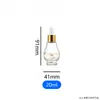 Botella de Vidrio Transparente Forma de Calabaza Única 100ml Loción de Esencia Botella Vacía Recargable 10ml Botella de Muestra para Aceite Medicinal Material de Empaque para Cuidado de la Piel