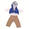 Ropa para Muñeca Zafp de 16-18 Pulgadas: Conjunto de Pantalones Anchos Marrones + Top Azul Cielo