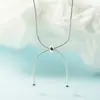Collar Redondo Ajustable con Cuentas para Mujer, Diseño de Nicho de Moda, Estilo Minimalista Popular, Estilo Fresco para Estudiantes, Gargantilla con Cadena para Clavícula de Lazo