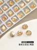 Accesorios para Uñas Estilo Popular de Celebridad de Internet Súper Brillante Color Champaña Corazón de Melocotón Torcido Forma Ovalada Especial Diamante Grande Decoración de Diamante para Uñas Venta al por Mayor