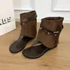Clipe de sapato sandália de dedo bota curta romana antiga calçado para exterior sandália chinelo bota2026 novo estilo verão clipe de calça altura interna do dedo do pé
