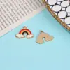 Pingente de Gota de Óleo em Liga 3 Cores Nuvem Arco-Íris DIY Joias Adorno de Cabeça Brincos Colar Brincos Chaveiro Acessórios Material