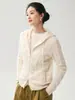 Nuevo cárdigan de cachemir para mujer Otoño 2026 con capucha, cordón y doble cremallera, chaqueta de punto
