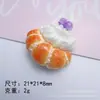Juguete de Comida Simulada Pastel de Fresa Pasador DIY Funda de Teléfono Colgante Adorno Imán de Refrigerador Papelería Accesorios de Resina Materiales