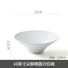 Fabricante Pé Pontudo Grande Tigela de Salada de Porcelana Branca Tigela de Sopa Restaurante Cerâmica de Luxo Leve Tigela Grande para Sopa Prato Frio Estilo Zen Japonês Prato de Servir