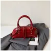 Bolsa feminina Shuai Mi Jia de cor sólida simples, nova bolsa feminina da moda, bolsa de ombro e transversal estilosa e única de nicho