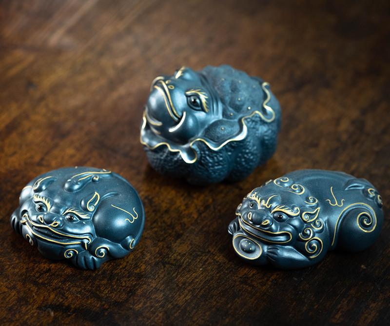 描金貔貅绿泥三款202041