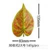 Hoja de Palma Roja Pequeña Plantas Verdes Artificiales Hojas Artificiales Accesorios DIY Boda Decoración del Hogar Hojas de Cinta de Ratán