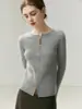 Estilo minimalista~ Cárdigan Consinee 100% cachemira pura para mujer, diseño acanalado adelgazante, chaqueta de punto ajustada, suéter base