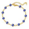 Pulseira Amazon Metal Olho do Diabo clipe de papel corrente de miçangas fecho lagosta ajustável pulseira requintada para presente