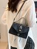 Bolso de Moda con Patrón de Escamas de Pescado para Mujer 2026 Nuevo Estilo Coreano Casual Versátil Bolso de Hombro Cruzado Bolso Cuadrado Pequeño