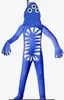 Halloween Rainbow Friends Roblox Game Roupa Cosplay Monstro Azul Macacão