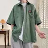 Camisa de primavera casual, elegante, artística, de manga tres cuartos, sencilla y para el día a día, estándar, juvenil, moderna, nuevo estilo, de moda para hombre