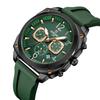 Reloj cronógrafo de cuarzo para hombre, multifuncional, deportivo, con correa de silicona agradable para la piel, estilo boutique, 83018m