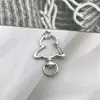Chaveiro de Sino de Árvore de Natal Pintinho Caractere Oito Mola Giratória Pode Ser Aberto Para Reter Cor Acessórios Feitos à Mão Metal