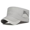 Nuevo sombrero plano de malla transpirable para primavera y verano, protección solar de secado rápido, visera solar fina, sombrero de moda versátil con letra tridimensional