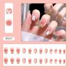 Doce e gentil branco doce menina Nail Art Nail Patch Terminado Advanced Sense Fake Nail Removível Wearable