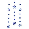 Guirlanda de Número Estrela Dourada Brilhante Rose Gold Multicolor 13 16 18 25 30 40 50 60