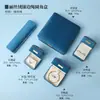 Caja de Joyería de Terciopelo con Etiqueta Dorada Redondeada Caja de Empaque para Anillos Caja de Empaque para Almacenamiento de Joyería de Aretes Pulsera Pulsera