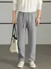 Calça casual masculina Hengyuanxiang, nova coleção outono 2026, design leve e luxuoso, calça esportiva de malha masculina, moda masculina