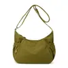 Bolsa de Ombro Casual Feminina Estilo Novo 2026 para Compras, Bolsa Dumpling, Bolsa de Nylon Impermeável, Bolsa Transversal Leve para Viagem