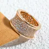 Anel Seiko Pequeno Masculino Cintura Completo Diamante Feminino Versão Alta CNC Luxo Leve Re-gravado V Ouro Moda Alto Senso Fornecimento Atacado