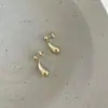 Pendientes Largos Estilo Ins con Acabado Dorado para Mujer, Pendientes de Plata con Cierre de Pin, Diseño Único, Dos Formas de Usar, Pendientes de Alto Nivel