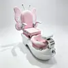 Cadeira Rosa Spa para Pés All-In-One com Design Único para Mulheres, Cadeira Pedicure Borboleta Manicure, Cadeira Banho de Pés Comercial, Feita Sob Medida