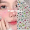 Pegatinas Decorativas DIY de Diamantes de Colores Dopamina, Pegatinas Faciales de Estrella de Cinco Puntas, Adornos de Diamantes, Herramienta para Mejorar Fotos