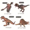 Juguetes de Dinosaurios Pequeños Jurásicos Transfronterizos, Modelos Realistas de Dinosaurios, Giganotosaurus, Triceratops, Carnotaurus, Set de Modelos de Animales para Niños