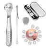 Set de Cuidado de Pies de Acero Inoxidable Transfronterizo Salón de Uñas Tenedor para Piel Muerta Recogedor de Uñas de Doble Cabeza Lima para Pies Herramienta de Exfoliación